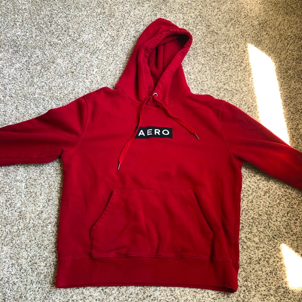 AERO HOODIE IN RED SIZE LARGE